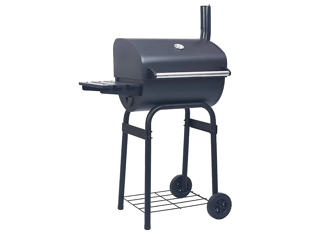 Gril barbecue au charbon avec étagère inférieure Noir