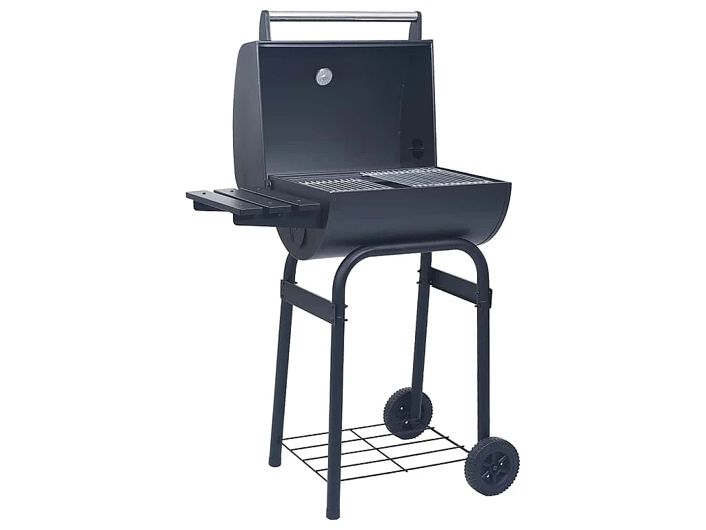 Gril barbecue au charbon avec étagère inférieure Noir