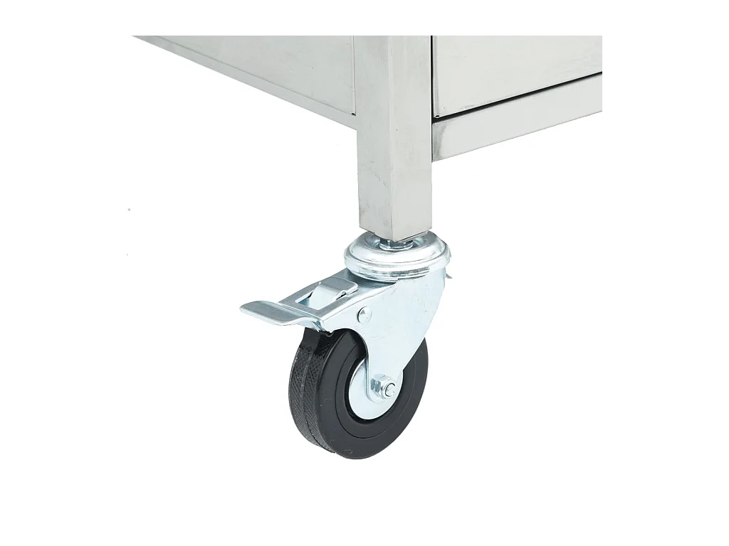 Gasbarbecue met 5 branders roestvrij staal zilverkleurig