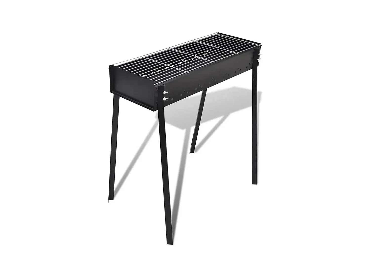 BBQ Grill Säulengrill Standgrill Kohlegrill Barbeque Quadratisch