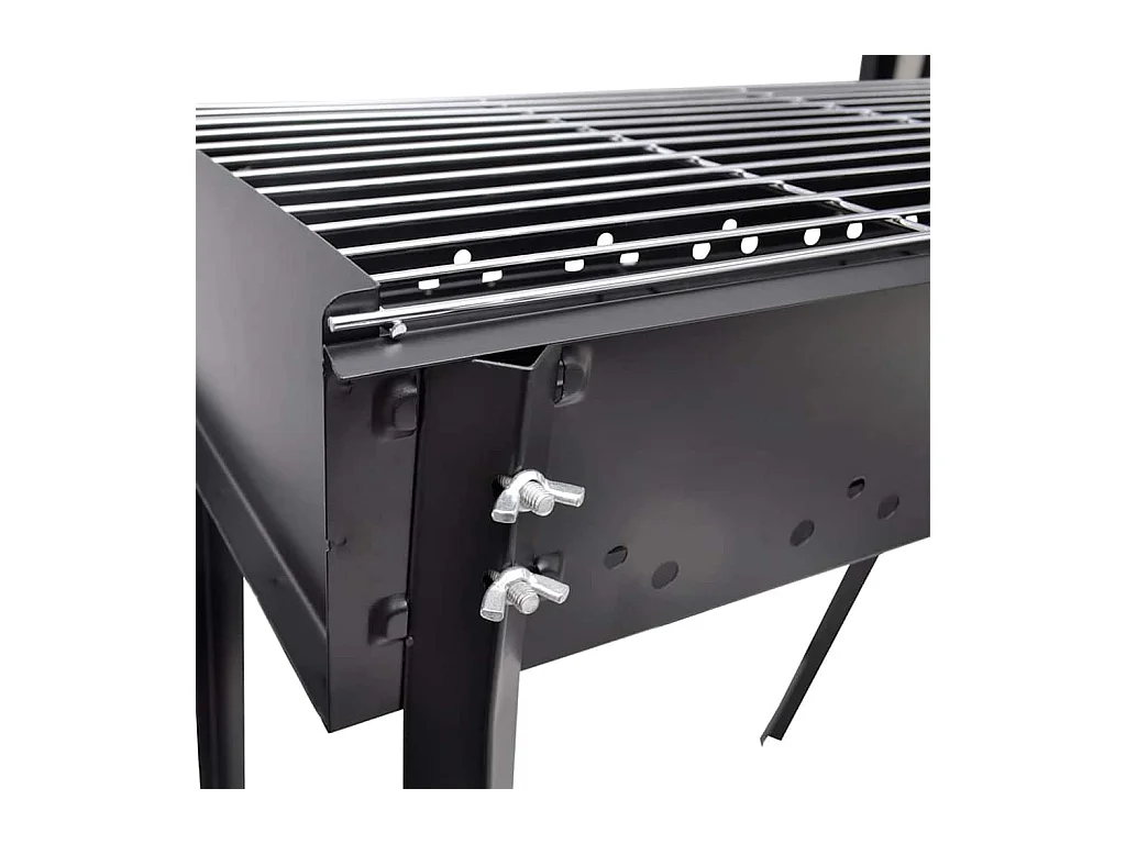 BBQ Grill Säulengrill Standgrill Kohlegrill Barbeque Quadratisch