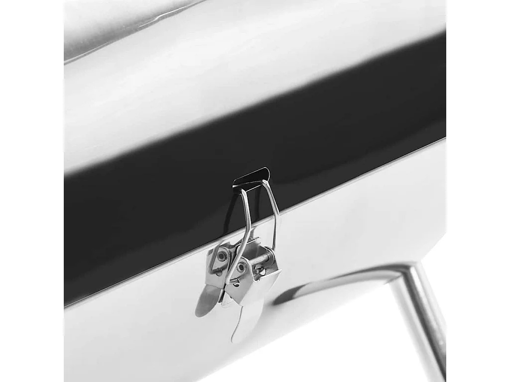 Churrasqueira com tampa portátil aço inoxidável grelha dupla