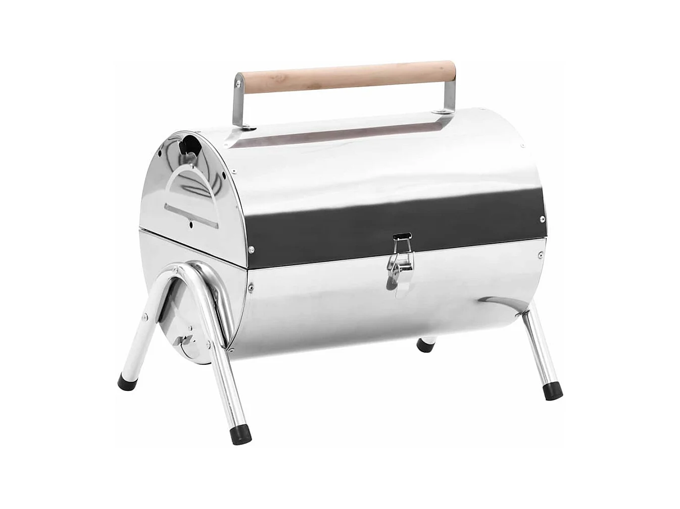 Barbecue au charbon portable Acier inoxydable Grilles doubles