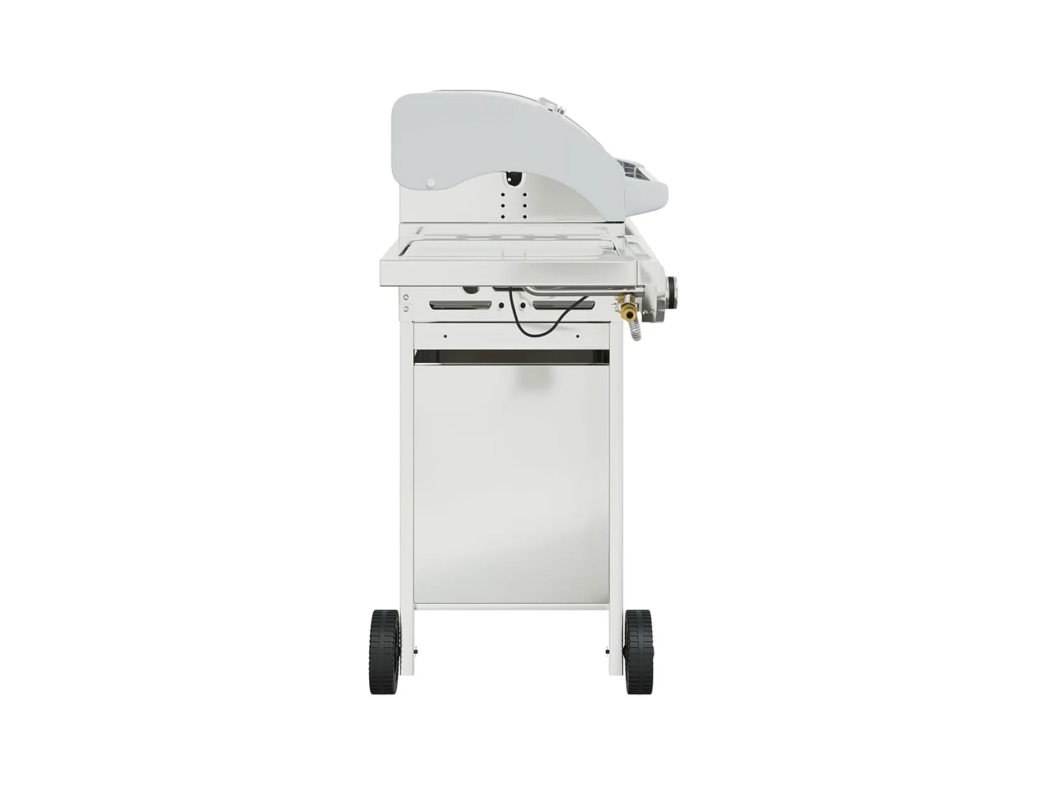 Barbecue à gaz avec 7 brûleurs argent acier inoxydable