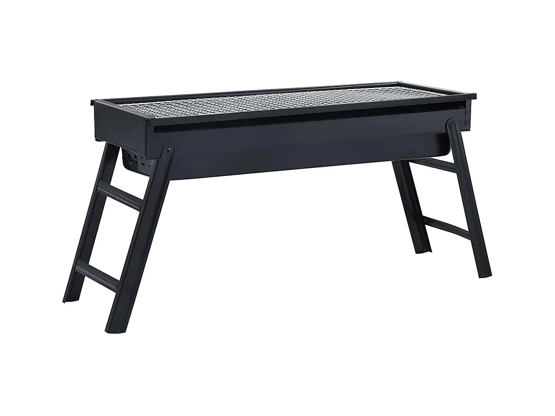 Campingbarbecue draagbaar 60x22,5x33 cm roestvrij