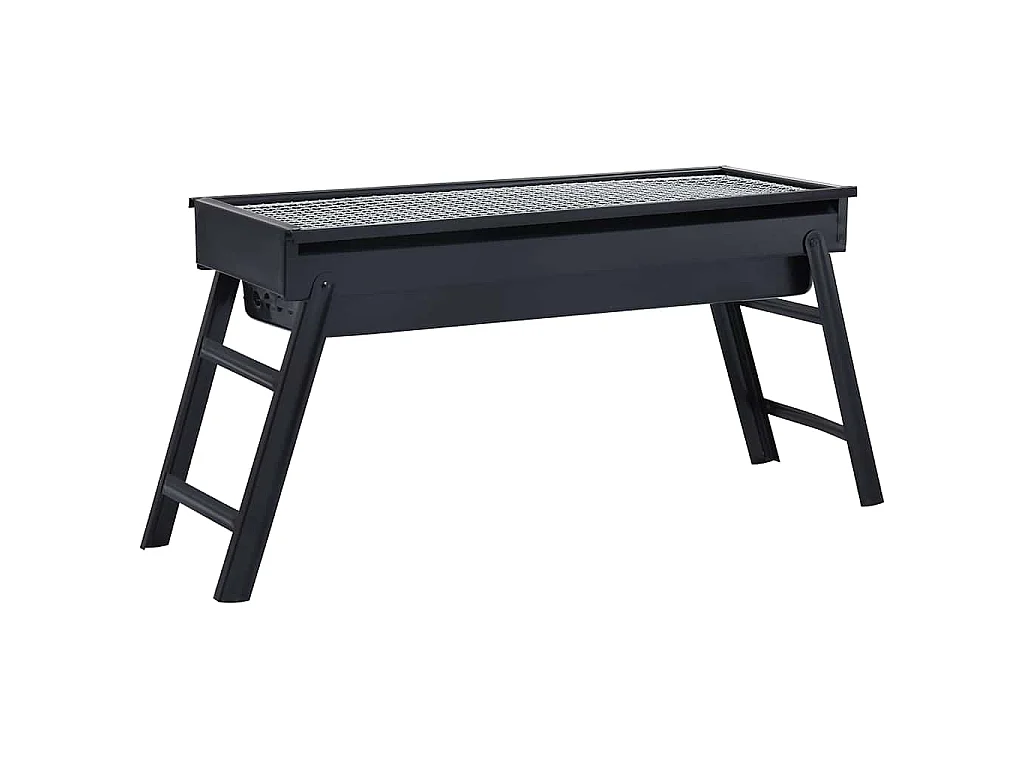 Campingbarbecue draagbaar 60x22,5x33 cm roestvrij