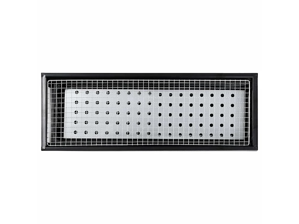 Campingbarbecue draagbaar 60x22,5x33 cm roestvrij