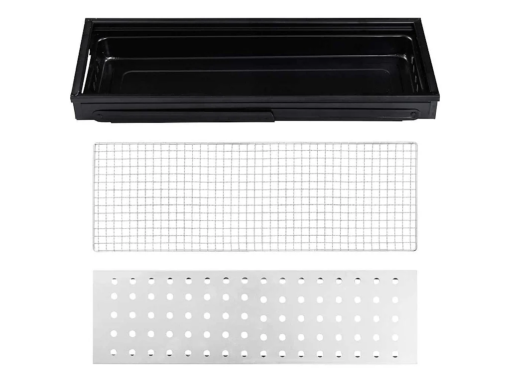 Campingbarbecue draagbaar 60x22,5x33 cm roestvrij