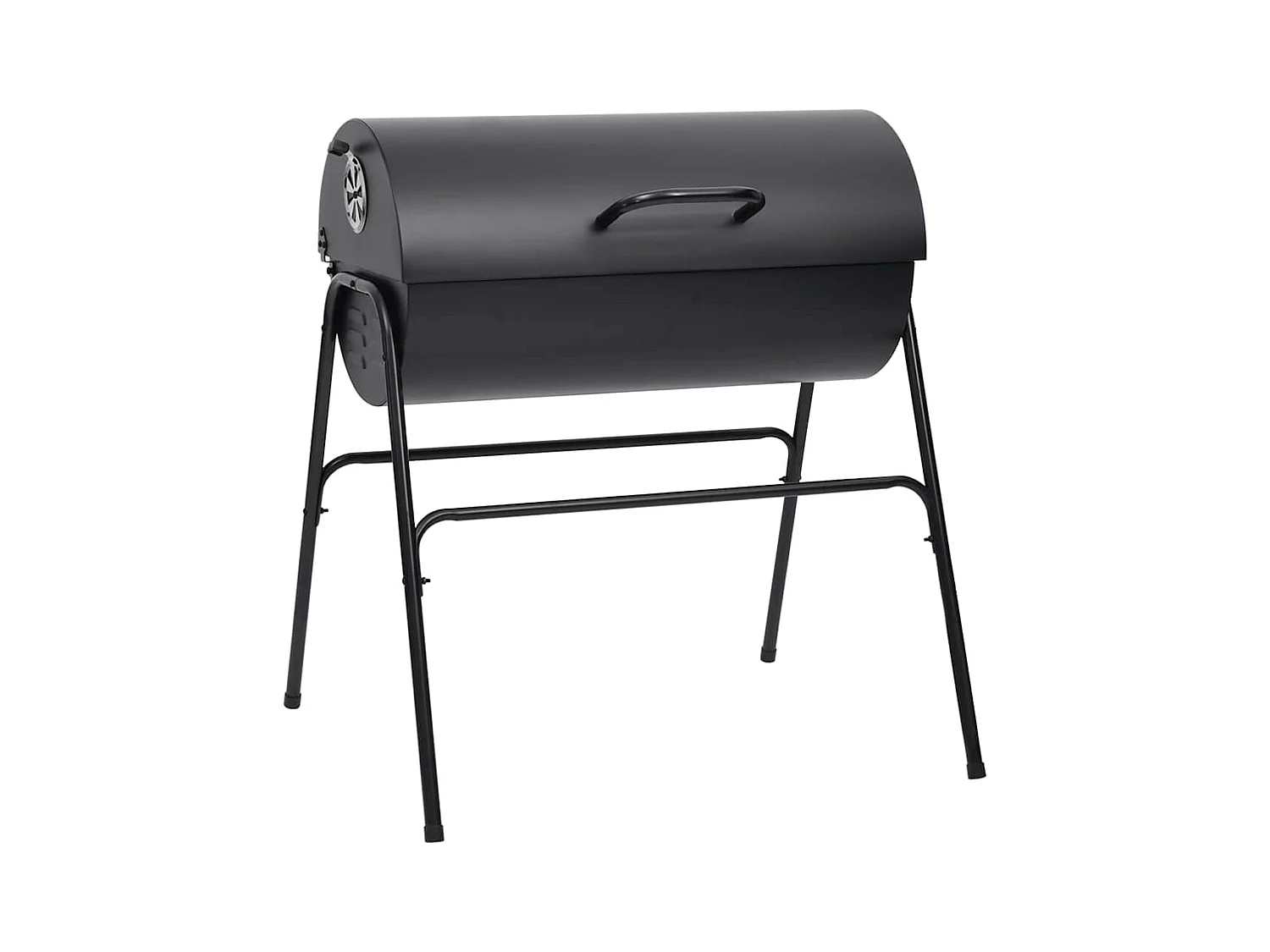 Grill mit 2 Grillrosten Schwarz 80x95x90 cm Stahl