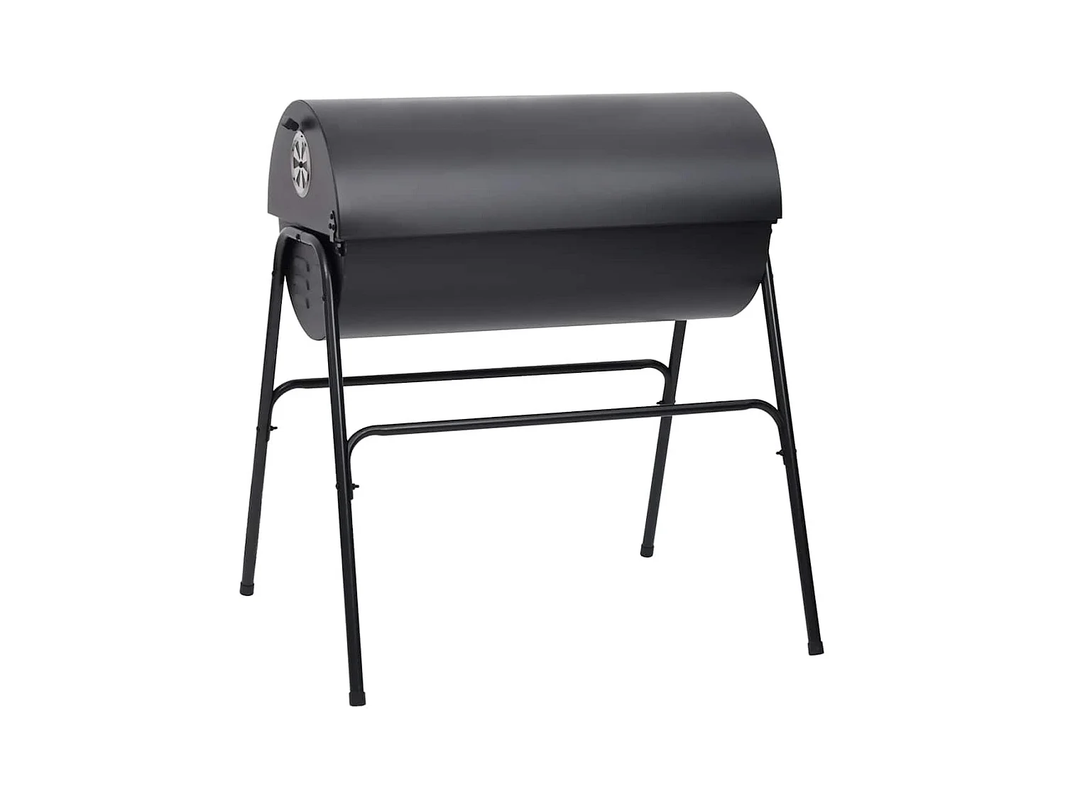 Grill mit 2 Grillrosten Schwarz 80x95x90 cm Stahl