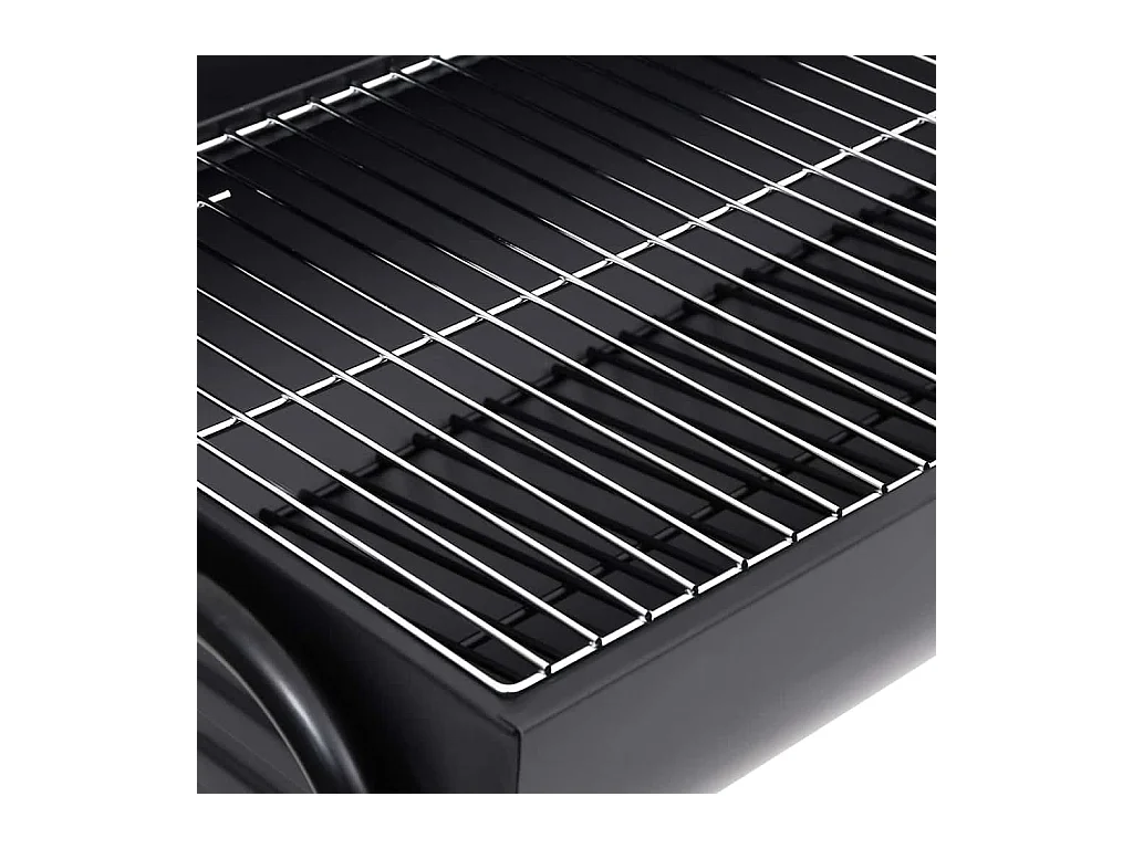 Grill mit 2 Grillrosten Schwarz 80x95x90 cm Stahl