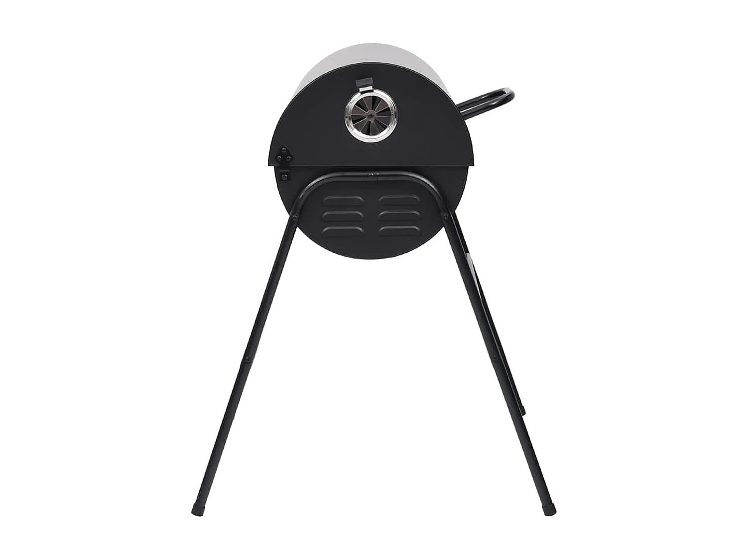 Parrilla barril 2 rejillas de cocción negro acero 80x95x90 cm