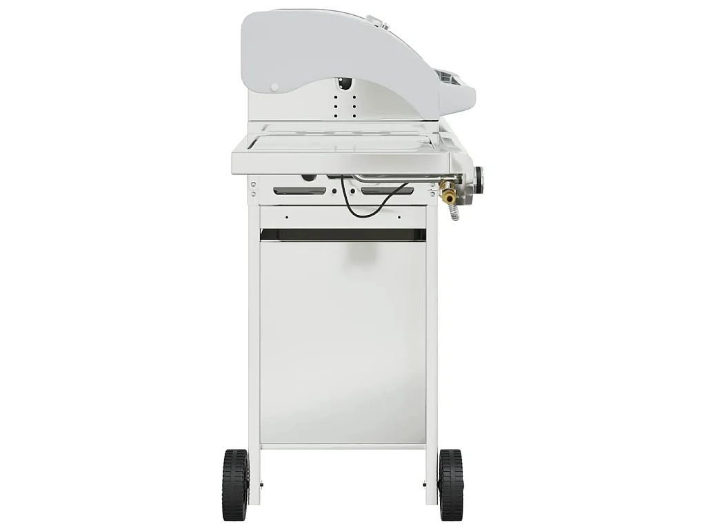 Gasbarbecue met 5 branders roestvrij staal zilverkleurig