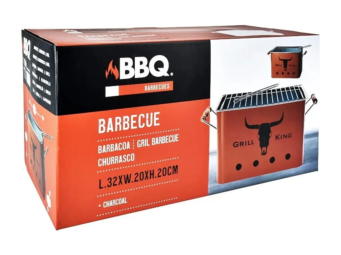 Grill Rechteckig Matt Orange