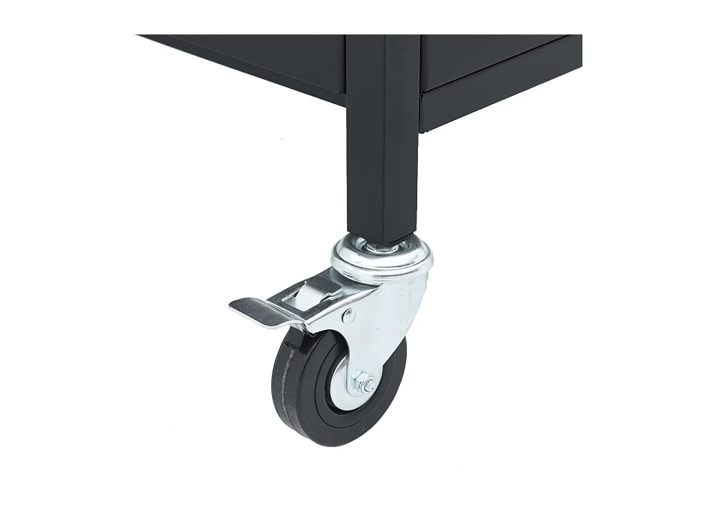 Gasbarbecue met 7 branders gepoedercoat staal zwart