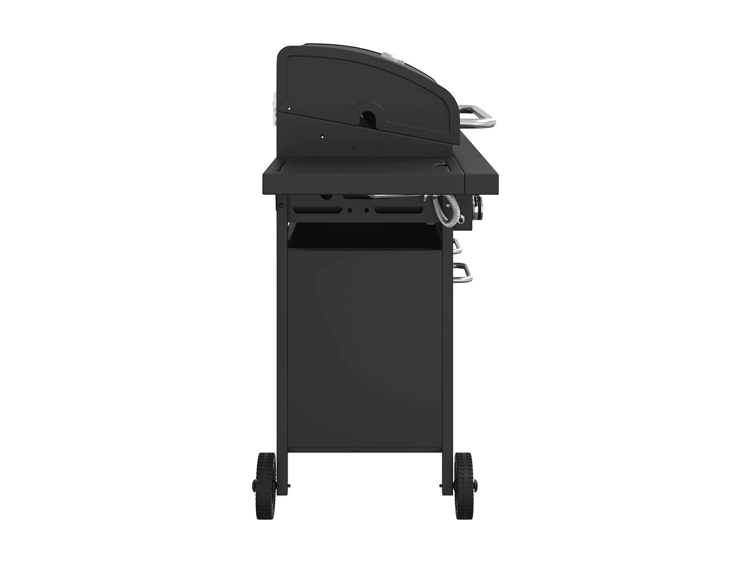 Griglia Barbecue a Gas con 7 Bruciatori Nero in Acciaio