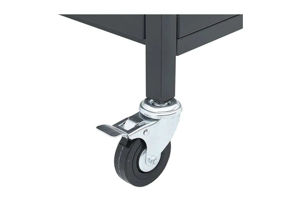 Gasbarbecue met 4 branders gepoedercoat staal zwart