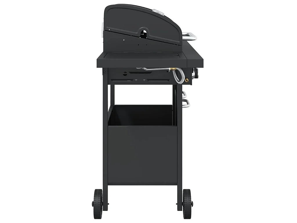 Gasbarbecue met 4 branders gepoedercoat staal zwart