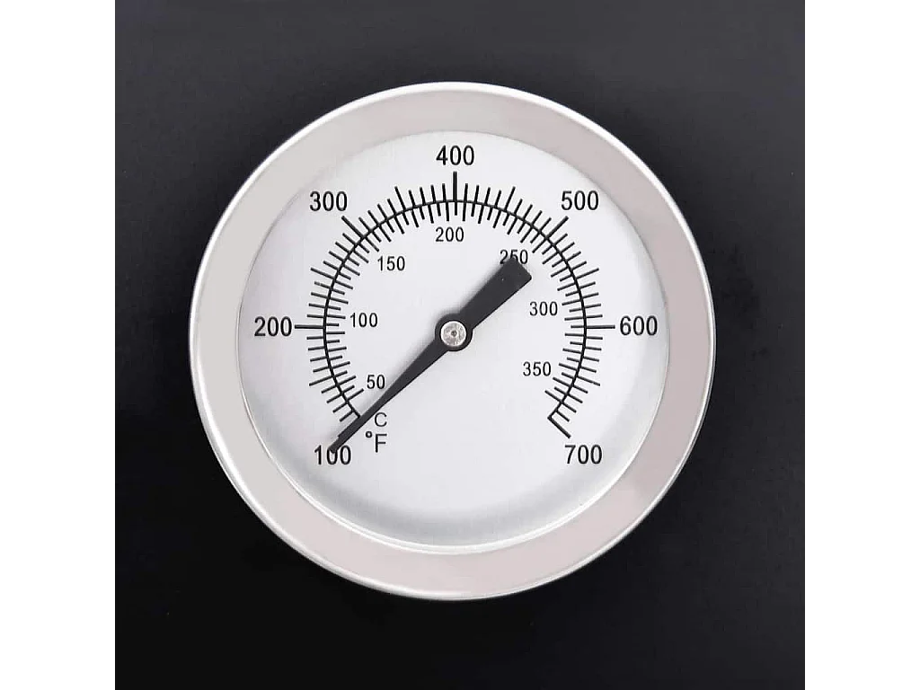 Barbecuevat met wielen en schappen 115x85x95 cm staal zwart