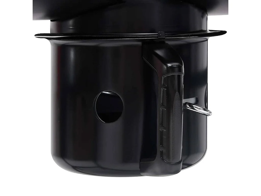 Barbecuevat met wielen en schappen 115x85x95 cm staal zwart
