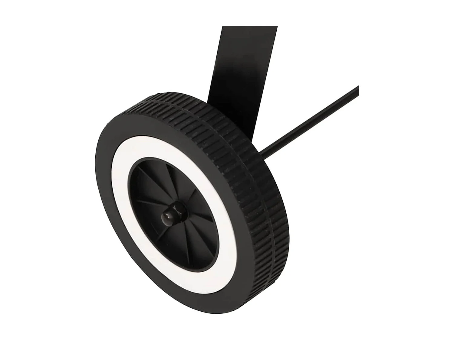 Barbecue au charbon de bois avec roues noir acier