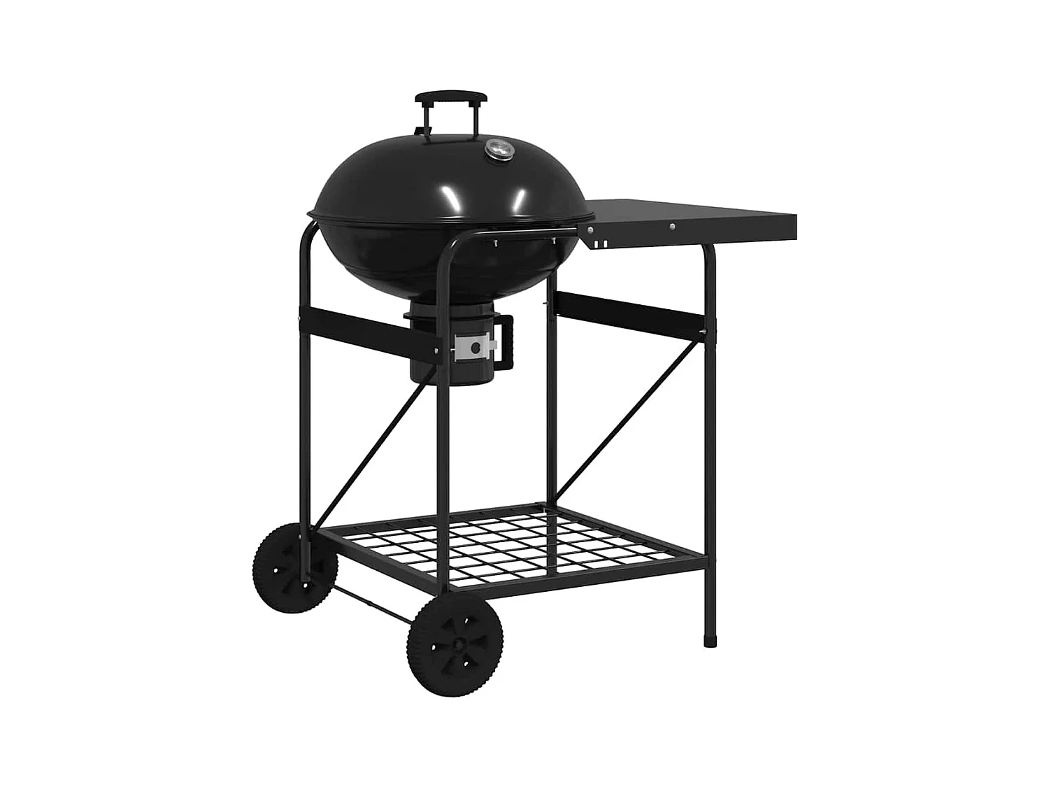 Outdoor Grill Mit Rad Schwarz 96 x 72 x 113 cm Metall