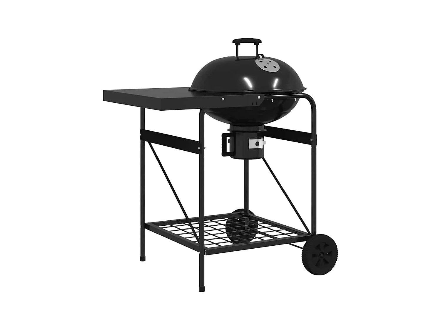 Outdoor Grill Mit Rad Schwarz 96 x 72 x 113 cm Metall