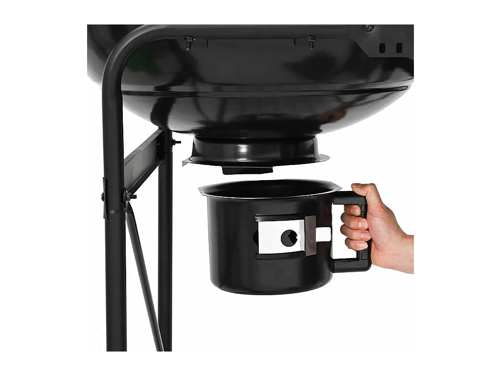 Outdoor Grill Mit Rad Schwarz 96 x 72 x 113 cm Metall