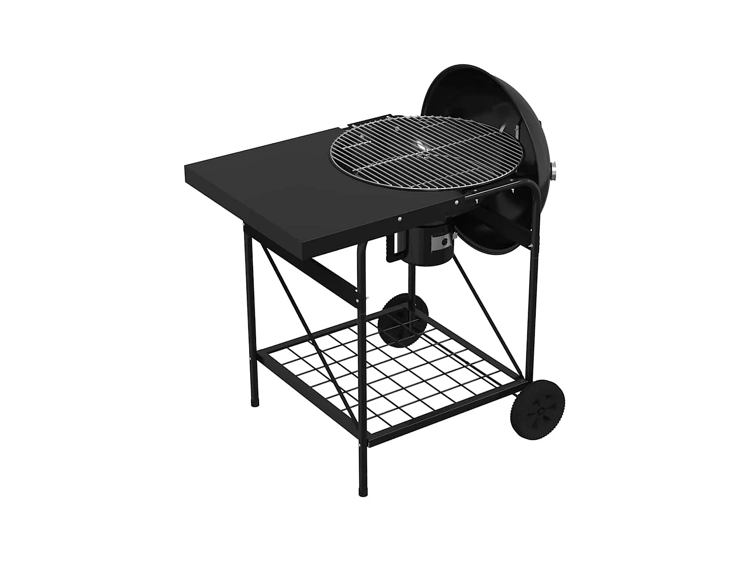 Outdoor Grill Mit Rad Schwarz 96 x 72 x 113 cm Metall