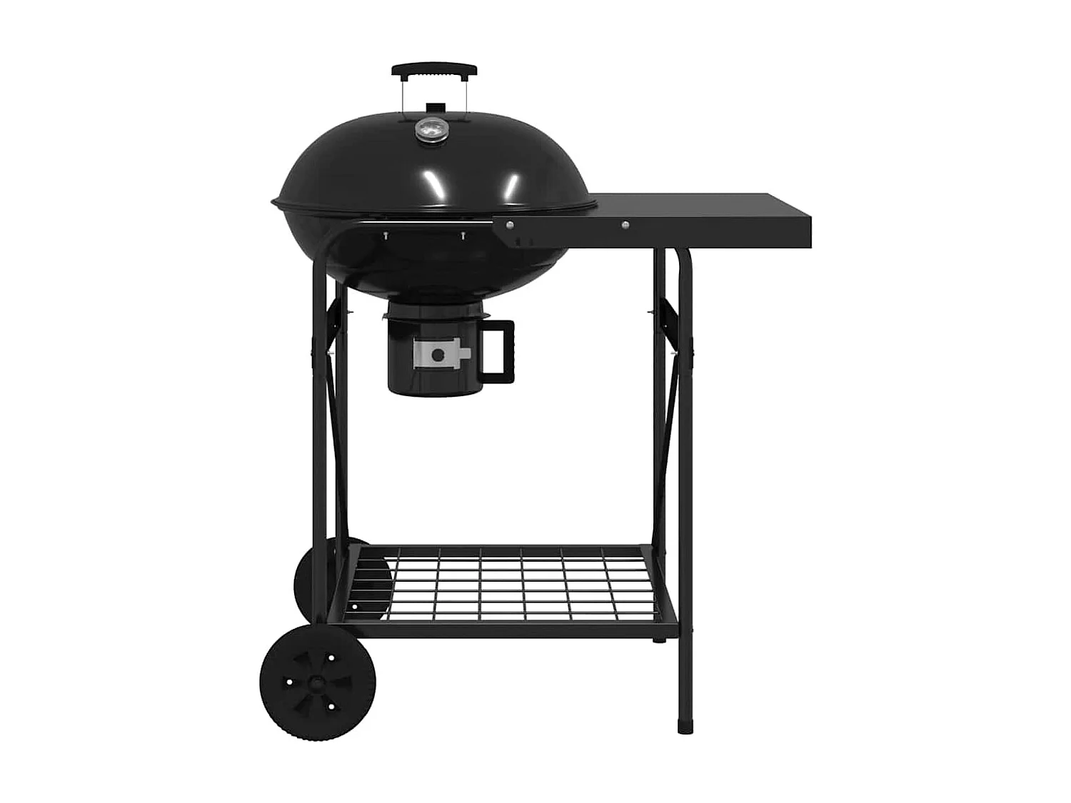 Griglia da Esterno con ruota Nero 96 x 72 x 113 cm Metallo