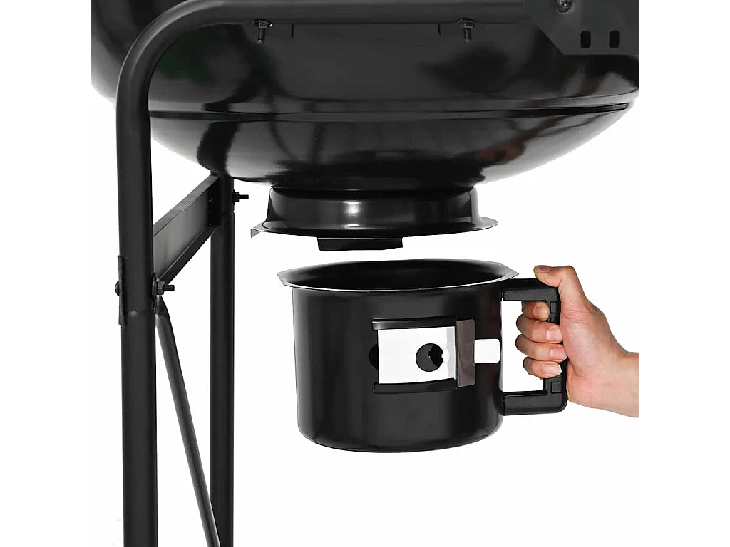 Griglia da Esterno con ruota Nero 96 x 72 x 113 cm Metallo