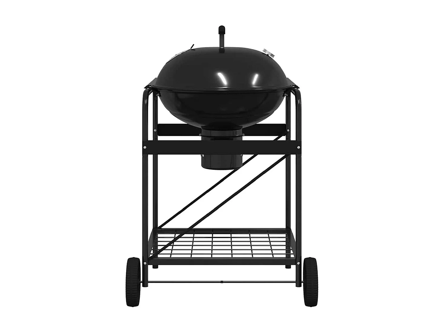 Grill extérieur avec roue Noir 91 x 71 x 107 cm Métal