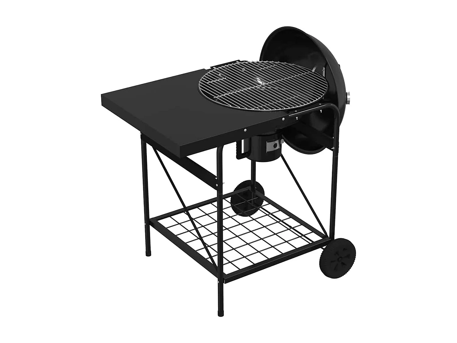 Grill extérieur avec roue Noir 91 x 71 x 107 cm Métal