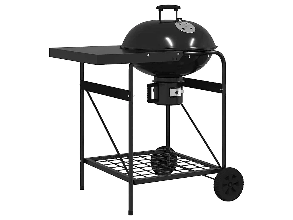 Outdoor Grill Mit Rad Schwarz 91 x 71 x 107 cm Metall