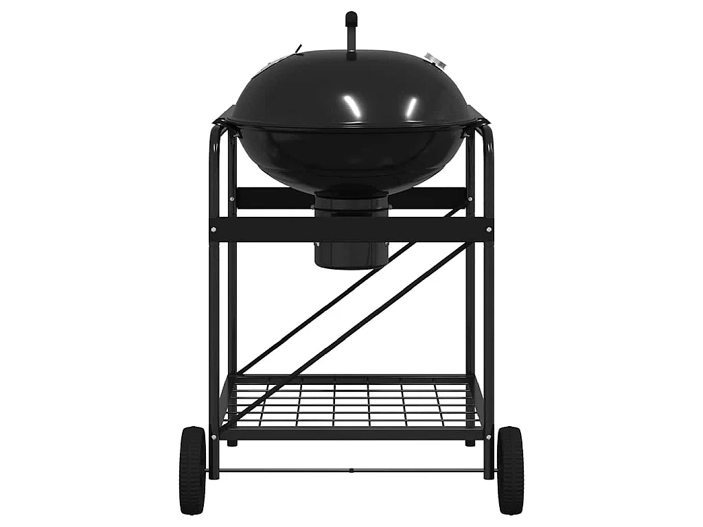 Outdoor Grill Mit Rad Schwarz 91 x 71 x 107 cm Metall