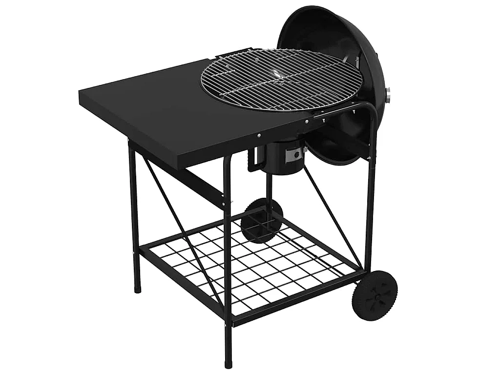 Outdoor Grill Mit Rad Schwarz 91 x 71 x 107 cm Metall