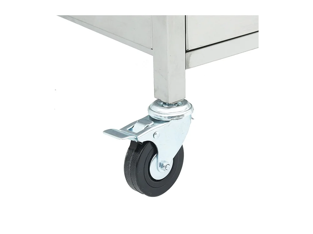 Gasbarbecue met 4 branders roestvrij staal zilverkleurig