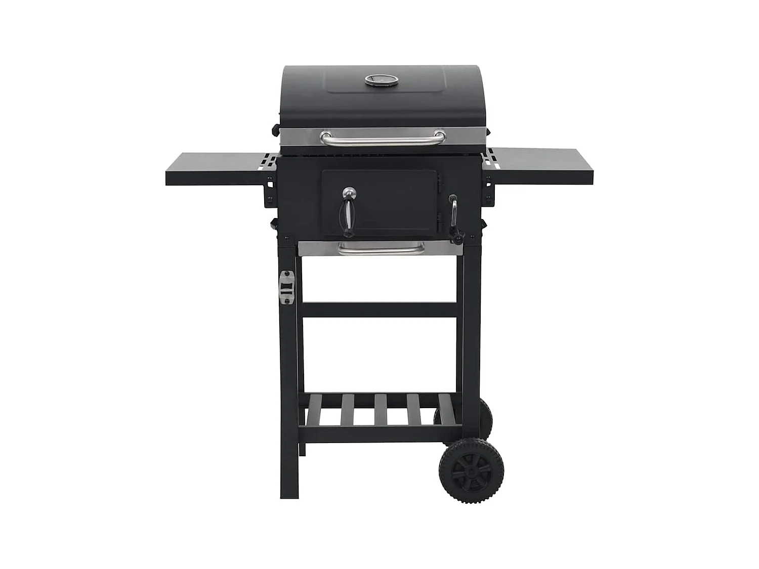 Gril de barbecue au charbon de bois et étagère inférieure Noir