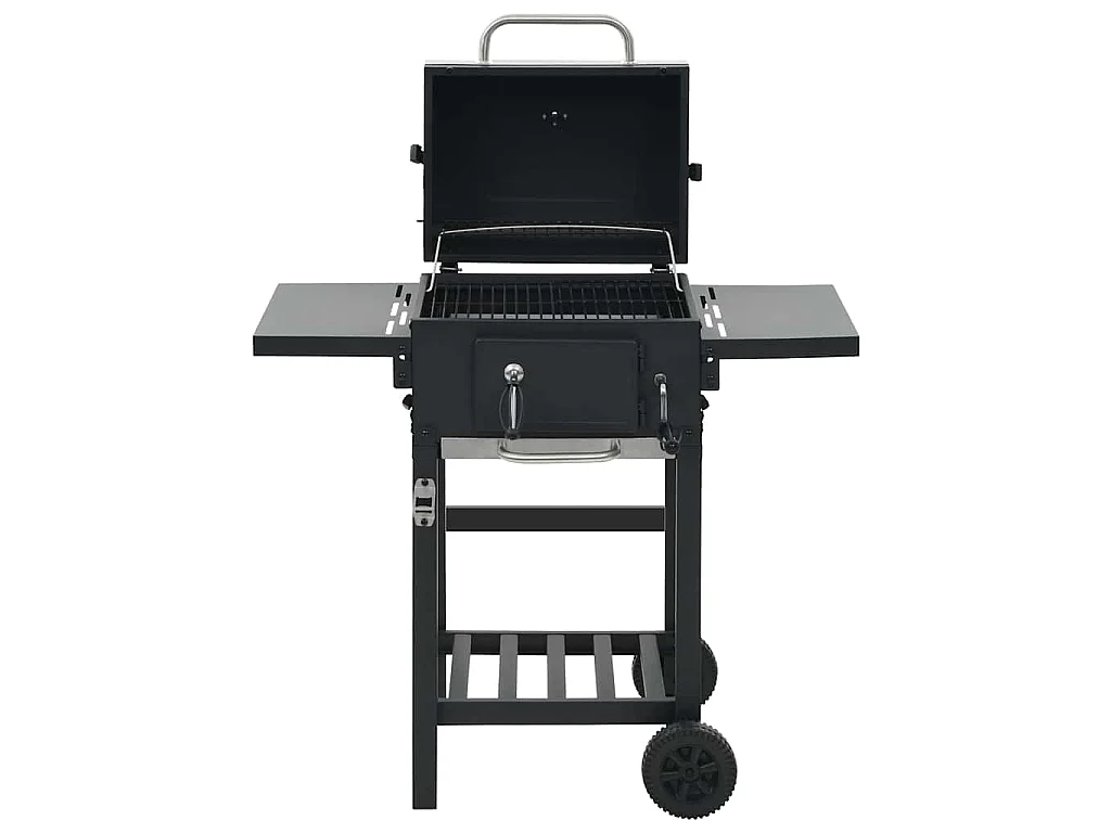 Houtskoolbarbecue met onderplank zwart
