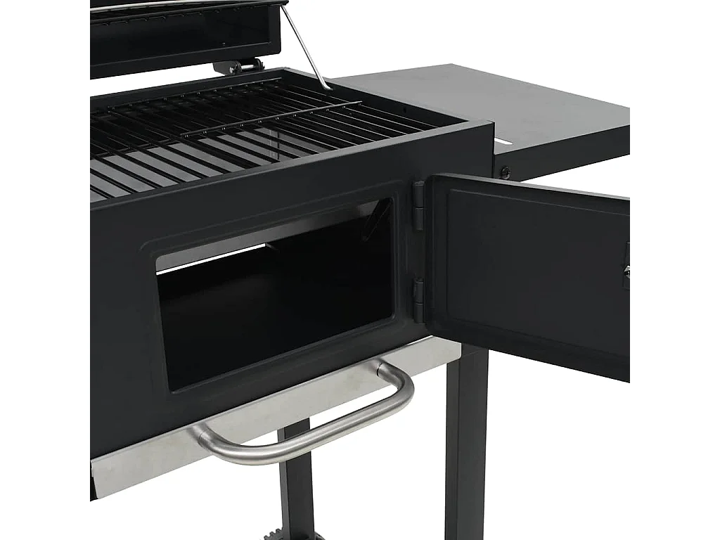 Houtskoolbarbecue met onderplank zwart