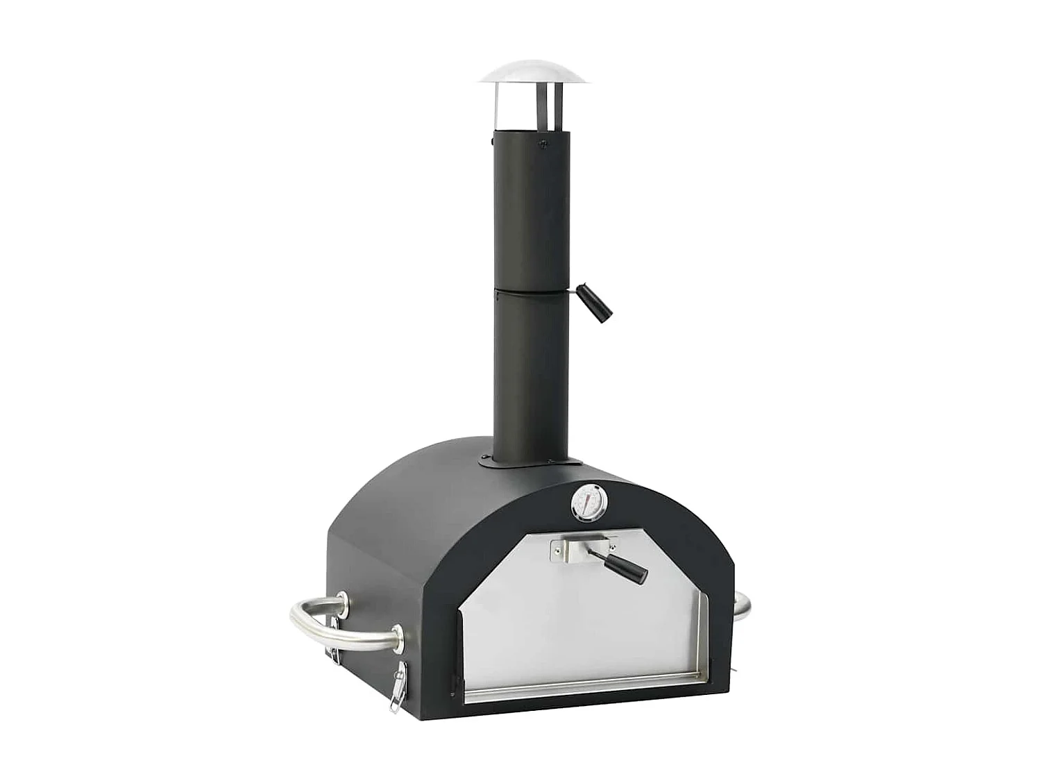 Horno para pizza y barbacoa al aire libre 3 en 1 negro