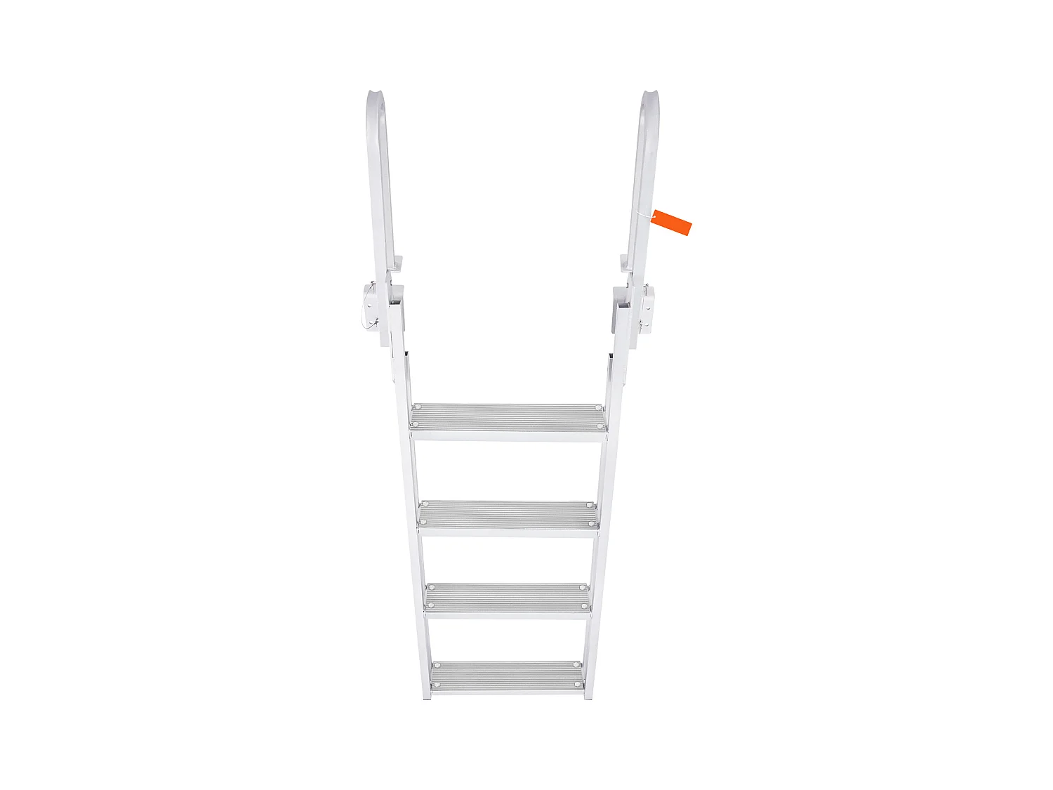 Échelle de Quai Rabattable en Aluminium SucceBuy, 4 Marches, Capacité de 159 kg, pour Embarquement à Bord de Bateaux, Lacs, Piscines