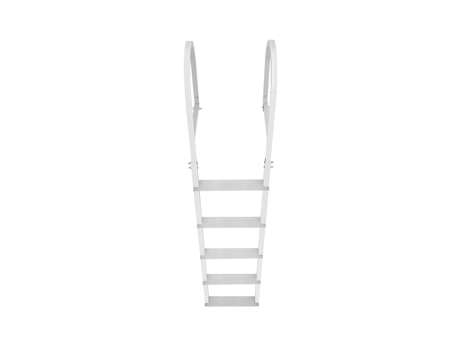 Échelle de Quai en Aluminium SucceBuy, Amovible 5 marches, Capacité de 227 kg, pour Embarquement à Bord de Bateaux, Lacs, Piscines