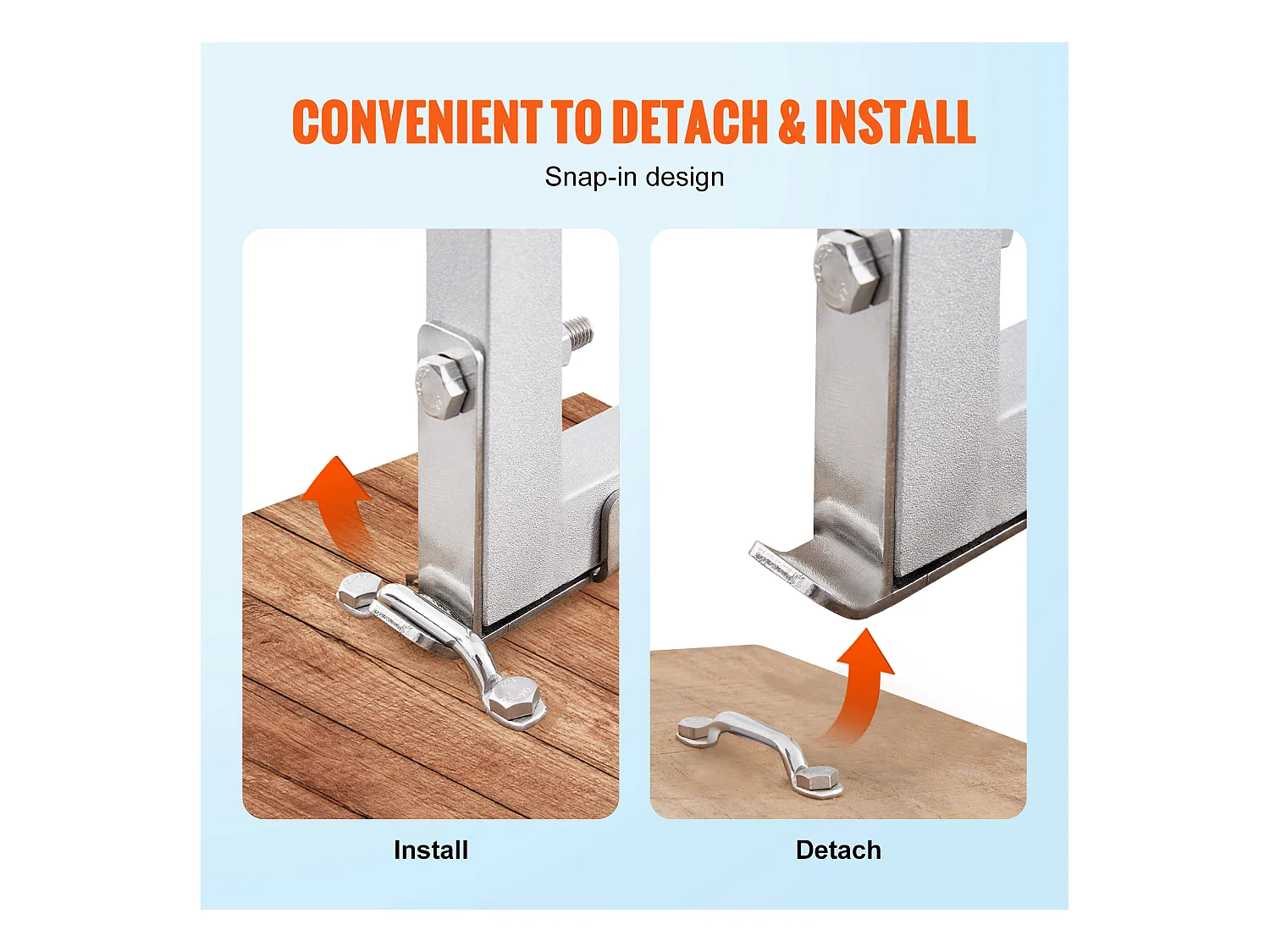 Échelle de Quai en Aluminium SucceBuy, Amovible 5 marches, Capacité de 227 kg, pour Embarquement à Bord de Bateaux, Lacs, Piscines