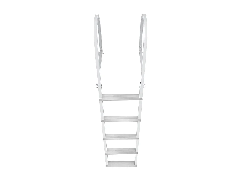 Échelle de Quai en Aluminium SucceBuy, Amovible 5 marches, Capacité de 227 kg, pour Embarquement à Bord de Bateaux, Lacs, Piscines