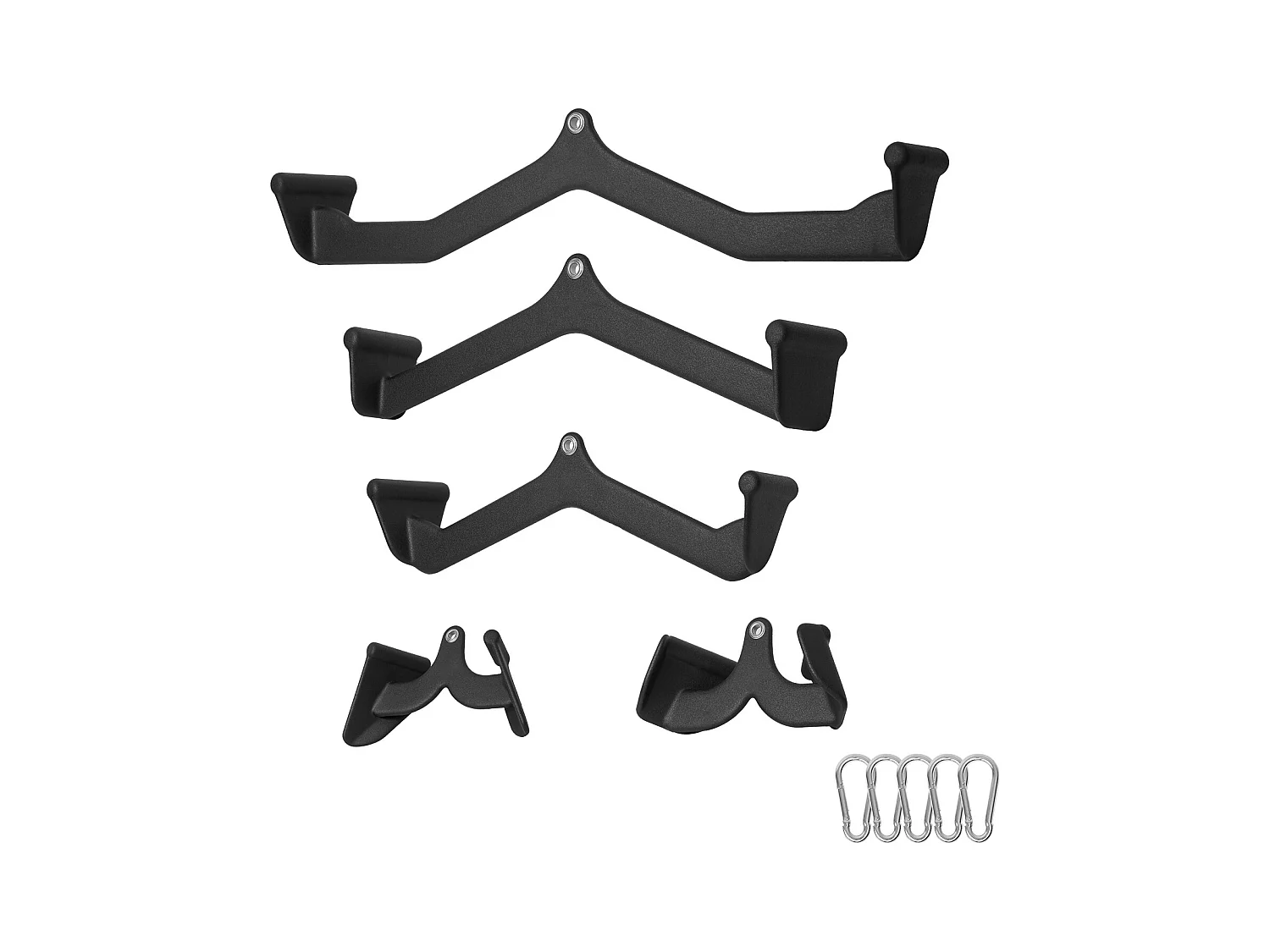 Barre de Tirage en V SucceBuy, 5 Set pour Home Gym Fitness, Accessoires pour Machine à Poulie Gym Musculation, Acier Massif, Noir