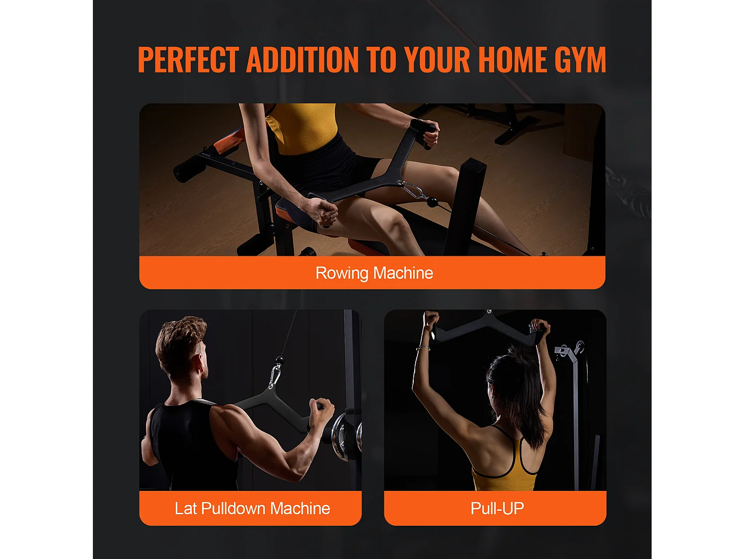 Barra de Tirón en V SucceBuy, 5 Set para Home Gym Fitness, Accesorios para Máquina de Polea Gimnasio Musculación, Acero Macizo, Negro