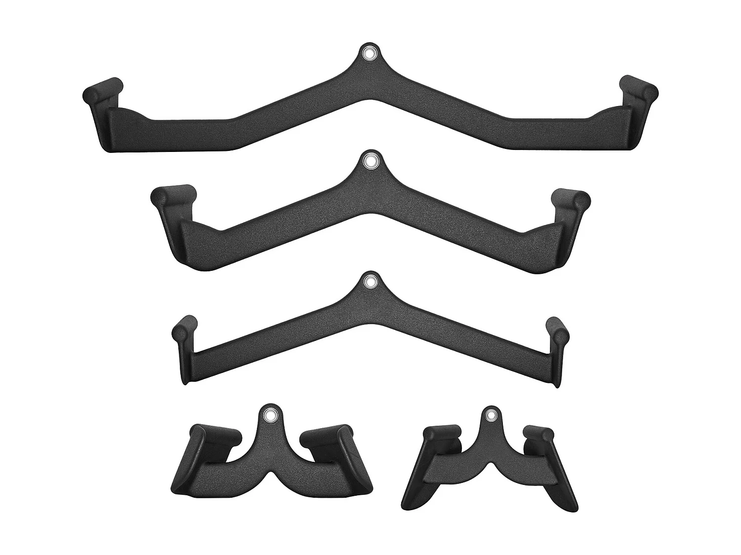 Barra de Tirón en V SucceBuy, 5 Set para Home Gym Fitness, Accesorios para Máquina de Polea Gimnasio Musculación, Acero Macizo, Negro