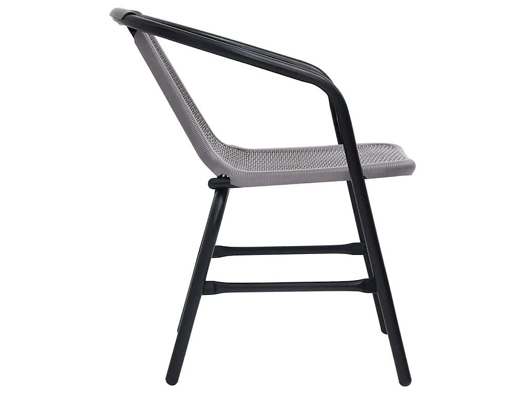 Gartenstühle 4 Stk. Kunststoff Rattan-Optik und Stahl 110 kg