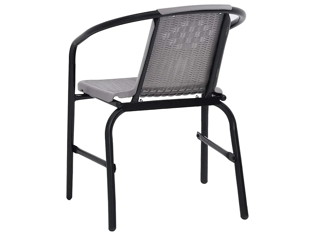 Gartenstühle 4 Stk. Kunststoff Rattan-Optik und Stahl 110 kg